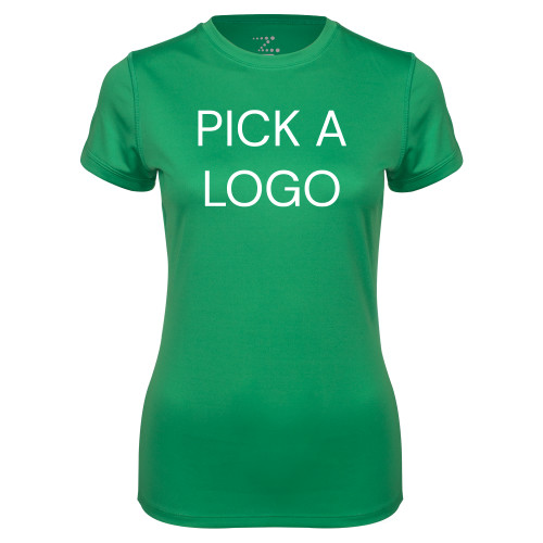 Womens Kelly Green Performance Short Sleeve Tee-Blank for M Tools Setup