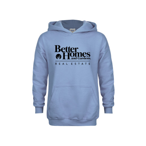 Youth Light Blue Fleece Hoodie-Core Logo