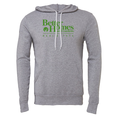 Bella + Canvas Heather Grey Fleece Hood-Core Logo