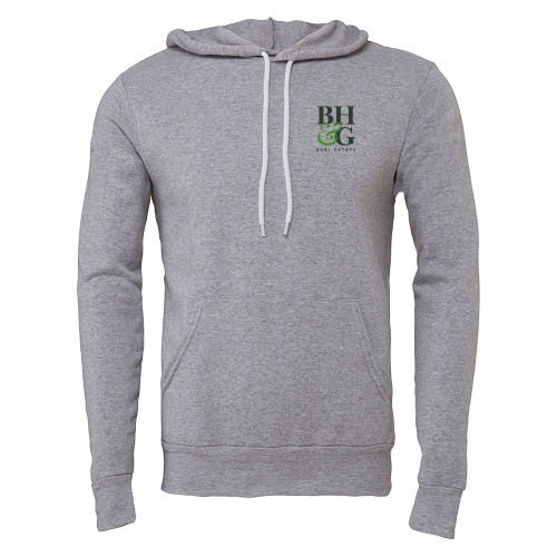  Bella + Canvas Heather Grey Fleece Hood - BH&G Monogram