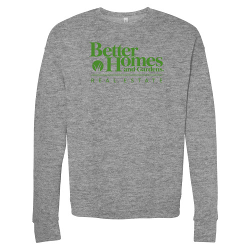 Bella + Canvas Heather Grey Fleece Crew-Core Logo