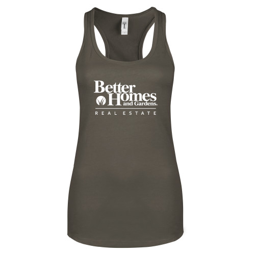 Next Level Womens Charcoal Racerback Tank-Core Logo