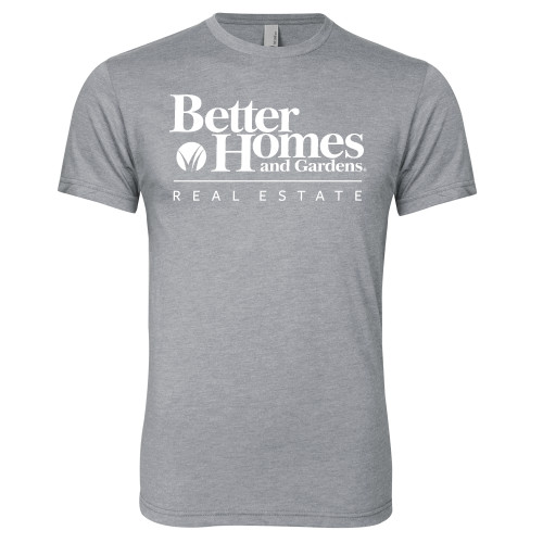 Next Level Heather Grey Triblend Tee-Core Logo