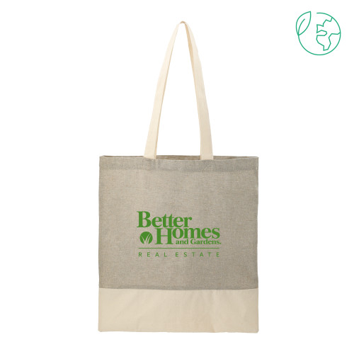 Split Recycled Grey Cotton Twill Convention Tote-Core Logo