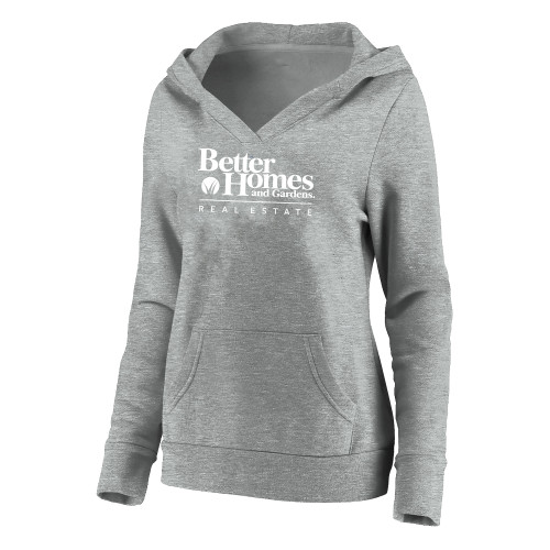 Womens Plus Heather Grey Hoodie-Core Logo