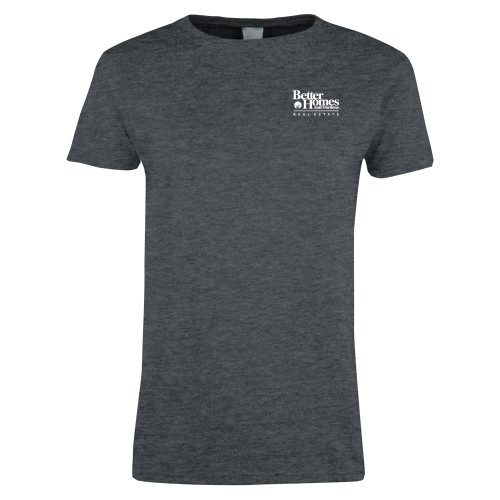 Womens Dark Heather Short Sleeve Tee-Core Logo