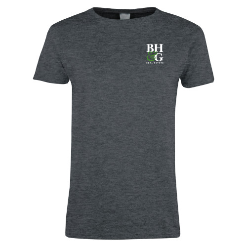  Womens Dark Heather Short Sleeve Tee - BH&G Monogram