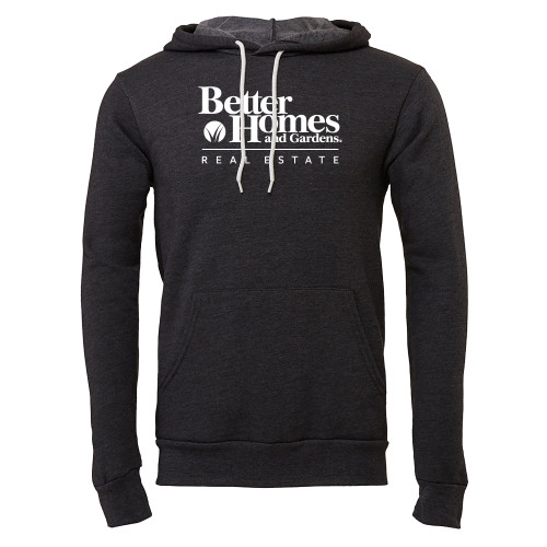 Bella + Canvas Dark Grey Heather Fleece Hood-Core Logo