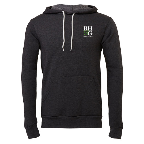  Bella + Canvas Dark Grey Heather Fleece Hood - BH&G Monogram