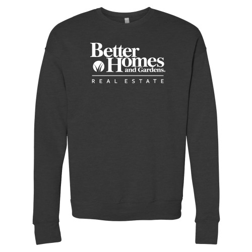 Bella + Canvas Dark Grey Heather Fleece Crew-Core Logo