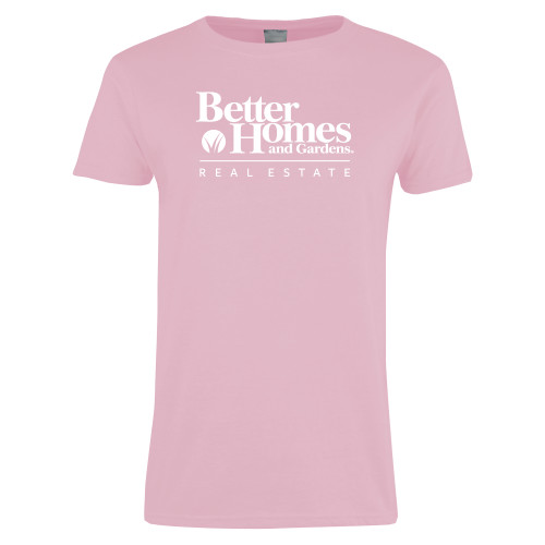 Womens Pink Short Sleeve Tee-Core Logo