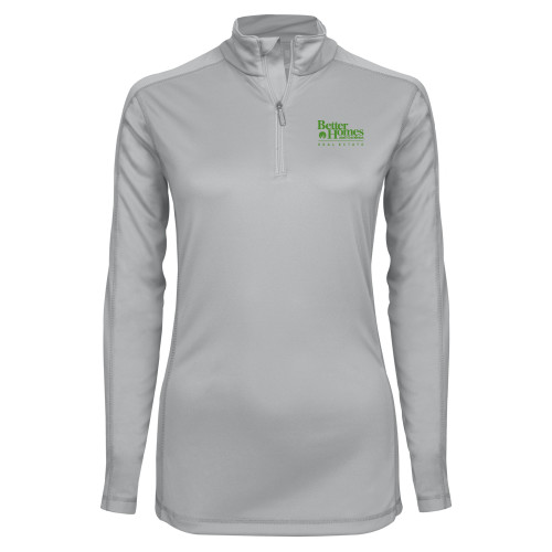 Syntrel Womens Platinum Interlock 1/4 Zip-Core Logo