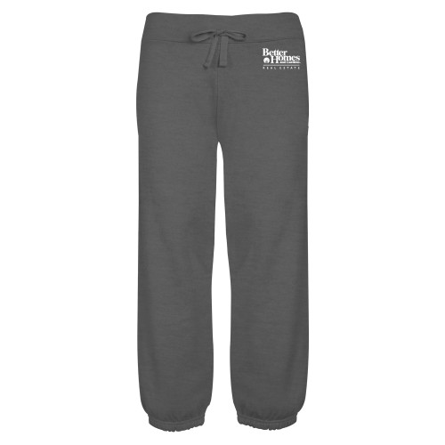 ENZA Womens Dark Heather Banded Fleece Capri-Core Logo