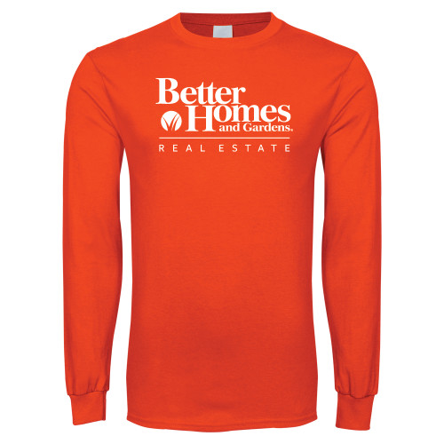 Orange Long Sleeve T-Shirt-Core Logo