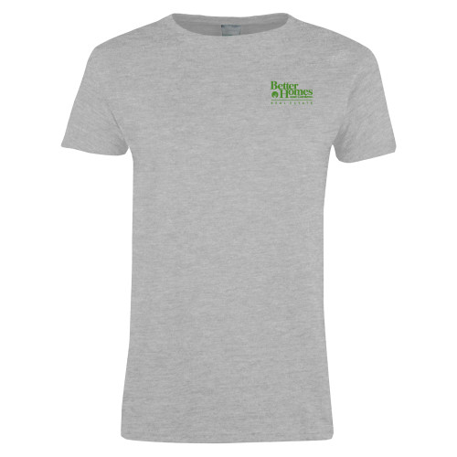 Womens Grey Short Sleeve Tee-Core Logo