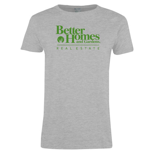Womens Grey Short Sleeve Tee-Core Logo