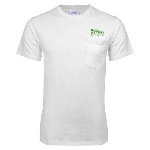 White T-Shirt w/Pocket-Core Logo