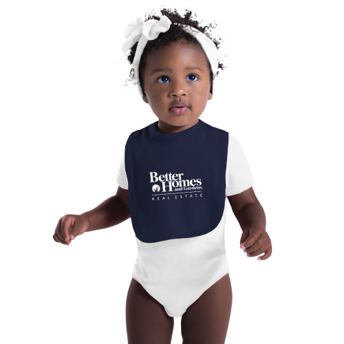 Navy Baby Bib-Core Logo