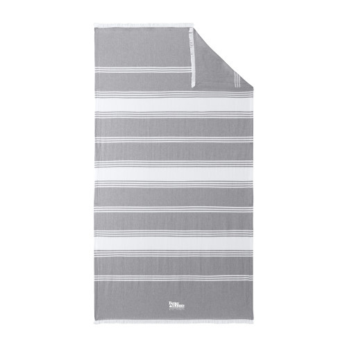 100% Cotton Grey/White Beach Throw-Core Logo