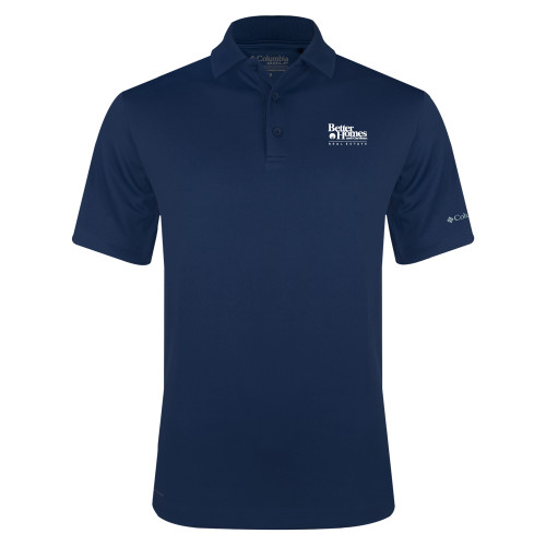 Columbia Navy Omni Wick Drive Polo-Core Logo