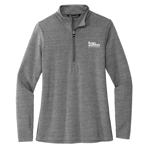 TravisMathew Womens Grey Crestview 1/4 Zip-Core Logo