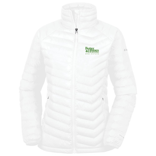 Columbia Womens White Powder Lite Jacket-Core Logo