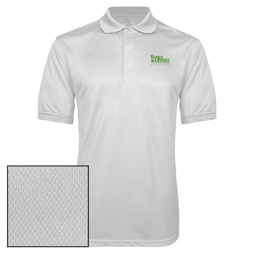 White Dry Mesh Polo-Core Logo