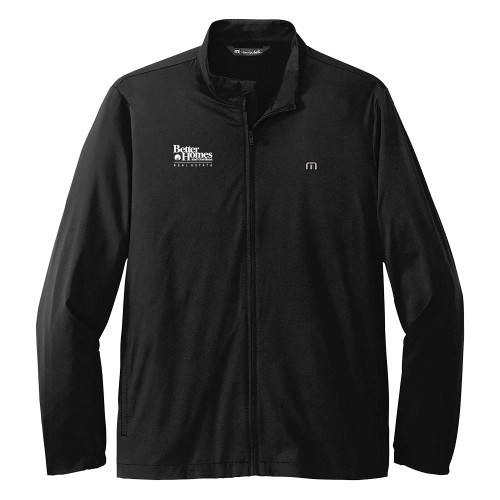 TravisMathew Black Surfside Full Zip Jacket-Core Logo