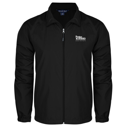 Black Full Zip Wind Jacket-Core Logo