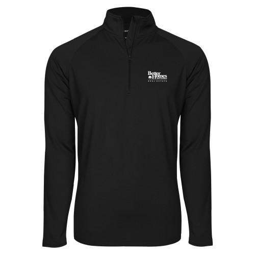 Sport Tek Black Sport Wick Stretch 1/2 Zip Pullover-Core Logo