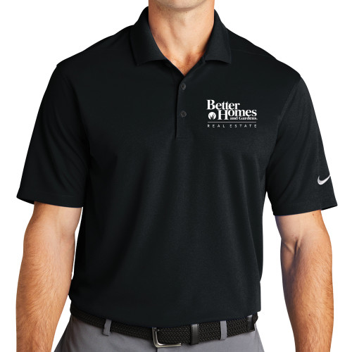 Nike Black Dri Fit Micro Pique 2.0 Polo-Core Logo