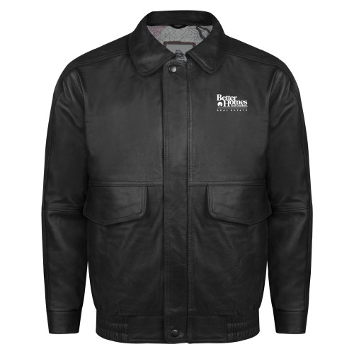 Black Buffed Bomber Jacket-Core Logo