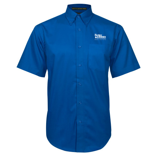 Royal Twill Button Down Short Sleeve-Core Logo