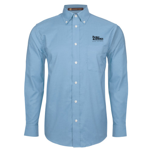 Light Blue Oxford Long Sleeve Shirt-Core Logo
