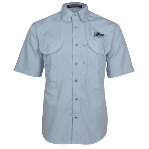 Light Blue Fishing Shirt Performance Short Sleeve -Core Logo