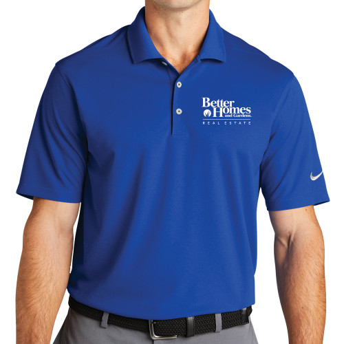 Nike Royal Dri Fit Micro Pique 2.0 Polo-Core Logo