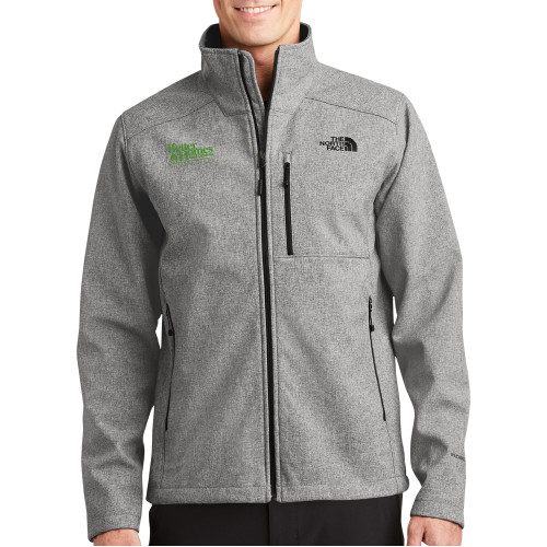 The North Face Grey Heather Apex Barrier Softshell Jacket-Core Logo