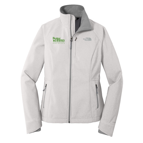 The North Face Womens Light Grey Heather Apex Barrier Softshell Jacket-Core Logo