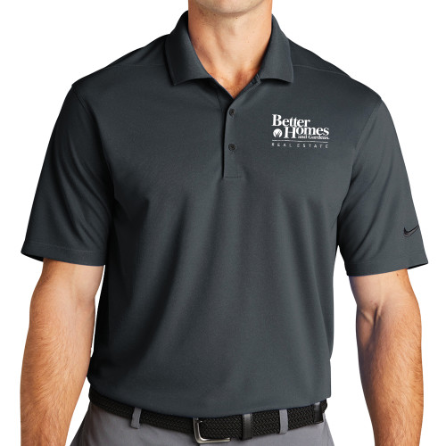 Nike Charcoal Dri Fit Micro Pique 2.0 Polo-Core Logo