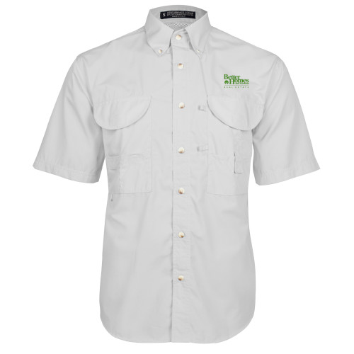 White Fishing Shirt Performance Short Sleeve-Core Logo