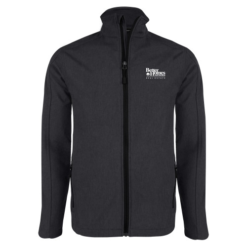 Charcoal Heather Softshell Jacket-Core Logo