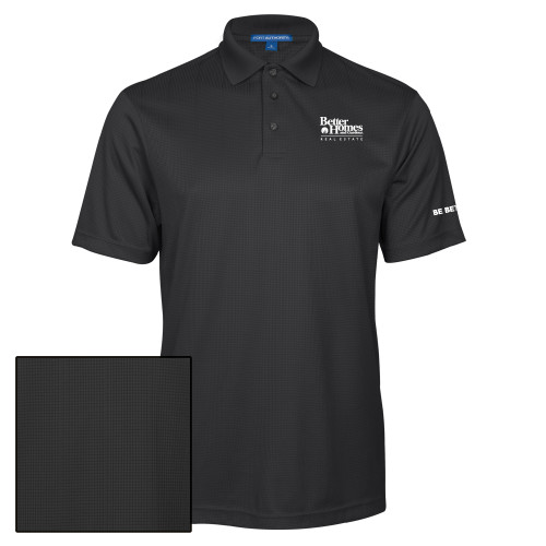 Charcoal Performance Fine Jacquard Polo-Core Logo