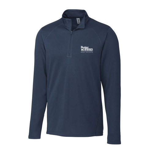C&B Dark Navy Clique Ice Pique Half Zip-Core Logo