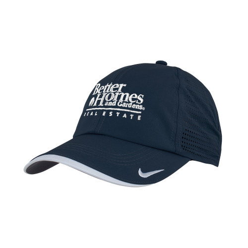Nike Navy Dri Fit Perforated Hat-Core Logo