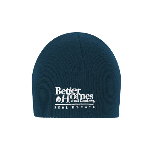 Navy Knit Beanie-Core Logo