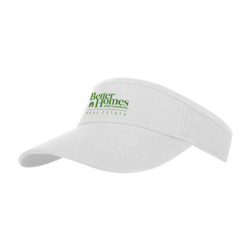 White Brushed Bull Denim Visor-Core Logo