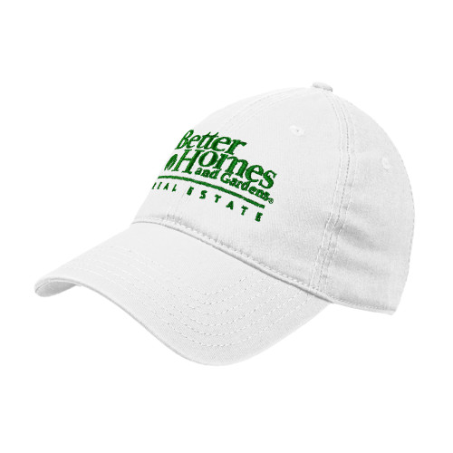 White Unstructured Adjustable Low Profile Hat-Core Logo