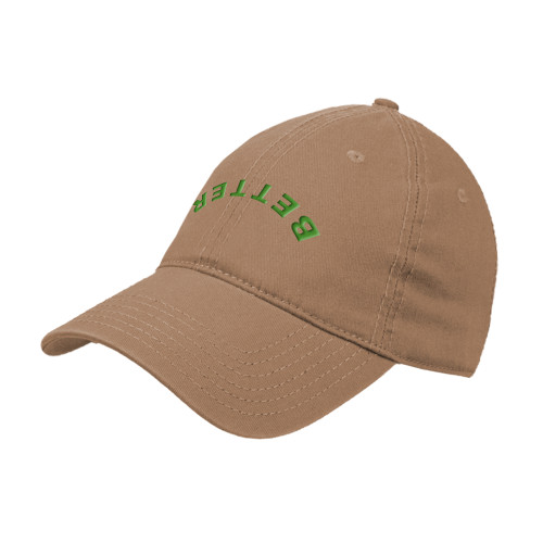 Khaki Unstructured Adjustable Low Profile Hat-Better Curved - Puff