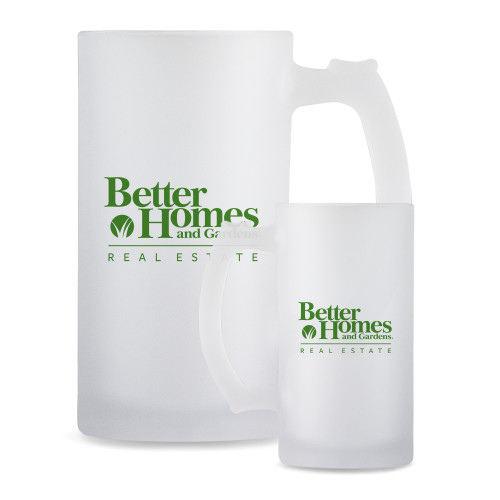 Full Color Decorative Frosted Glass Mug 16oz-Core Logo