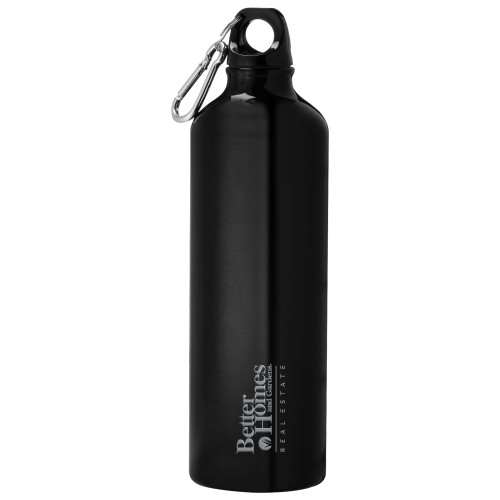 Venture Aluminum Black Bike Bottle 26oz-Core Logo Engraved